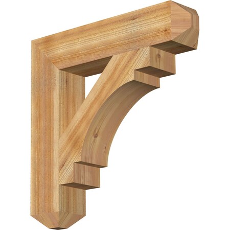Ekena Millwork Merced Craftsman Rough Sawn Bracket, Western Red Cedar, 6"W x 30"D x 30"H BKT06X30X30MRC04RWR